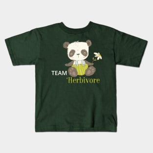 Vegan Panda - Team Herbivore Kids T-Shirt